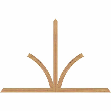 Ekena Millwork Richland Timber Gable Bracket, Western Red Cedar, 96"W x 64"H x 1 1/2"D x 3 1/2"F, 16/12 Pitch GBW096X64X0204RIC00SWR
